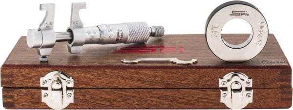 SPI - 25 to 50mm, Mechanical Inside Micrometer - 0.01mm Graduation, 0.008mm Accuracy, Ratchet Stop Thimble - Eagle Tool & Supply