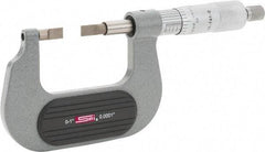 SPI - 0" to 1" Mechanical Painted Blade Micrometer - 0.0001" Accuracy, 0.03" Blade Thickness, Ratchet Stop Thimble - Eagle Tool & Supply
