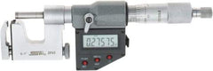 SPI - 0 to 1 Inch Range, Carbide Face, Chrome Plated Electronic Multi Anvil Micrometer - Ratchet Stop Thimble, 0.00005" Graduation, 0.0001" Accuracy - Eagle Tool & Supply