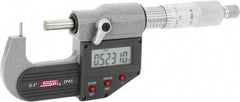 SPI - 0 to 1 Inch Range, 0.00005 Inch Graduation, A Anvil, Ratchet Stop Thimble, Electronic Tube Micrometer - 0.0001 Inch Accuracy, Carbide Face - Eagle Tool & Supply