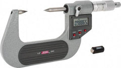 SPI - 1 to 2 Inch, Ratchet Stop, Electronic Point Micrometer - Accurate up to 0.0002 Inch, 30° Point Angle - Eagle Tool & Supply