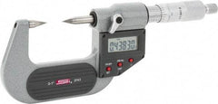 SPI - 1 Inch, Ratchet Stop, Electronic Point Micrometer - Accurate up to 0.0001 Inch, 30° Point Angle - Eagle Tool & Supply