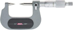 SPI - 1 Inch, Ratchet Stop, Mechanical Point Micrometer - Accurate up to 0.0001 Inch, 30° Point Angle - Eagle Tool & Supply