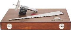 SPI - 0 to 300mm Range, 2-1/2" Base Length, 12 Rods, Ratchet Stop Thimble, Electronic Depth Micrometer - IP65, 0.00005" Resolution, Accurate to 0.007mm, 0.176" Rod Diam, LR44 Battery, Data Output - Eagle Tool & Supply