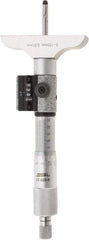 SPI - 0 to 150mm Range, 6 Rod, Mechanical Depth Micrometer - Ratchet Stop Thimble, 63mm Base Length, 0.01mm Graduation, 4.5mm Rod Diam - Eagle Tool & Supply