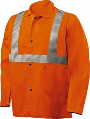 Steiner - Size 5XL Flame Resistant/Retardant Jacket - Orange, Cotton, Snaps Closure - Eagle Tool & Supply