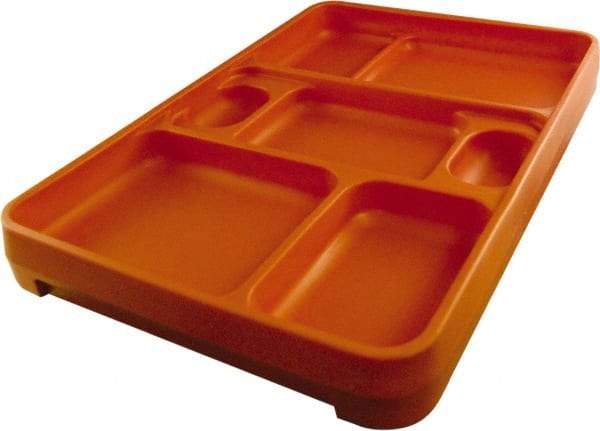 Made in USA - 14-1/4" Long x 9-1/2" Wide x 1-3/4" Deep Tray - Polypropylene - Eagle Tool & Supply