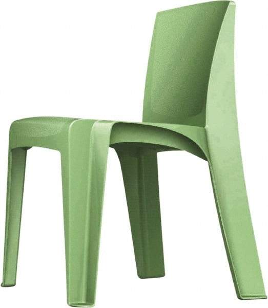 Made in USA - Polyethylene Teal Stacking Chair - Teal Frame, 21" Wide x 21" Deep x 30" High - Eagle Tool & Supply