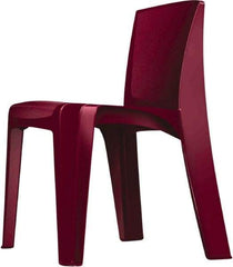 Made in USA - Polyethylene Plum Stacking Chair - Plum Frame, 21" Wide x 21" Deep x 30" High - Eagle Tool & Supply