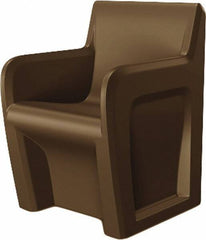 Made in USA - Brown Polyethylene Guest Chair - 24" Wide x 33" High - Eagle Tool & Supply