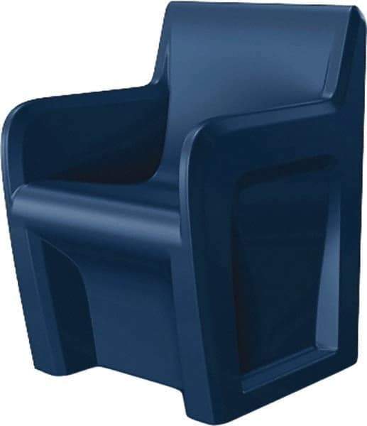 Made in USA - Slate Blue Polyethylene Guest Chair - 24" Wide x 33" High - Eagle Tool & Supply