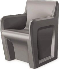 Made in USA - Grey Polyethylene Guest Chair - 24" Wide x 33" High - Eagle Tool & Supply