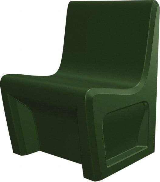 Made in USA - Green Polyethylene Guest Chair - 24" Wide x 33" High - Eagle Tool & Supply