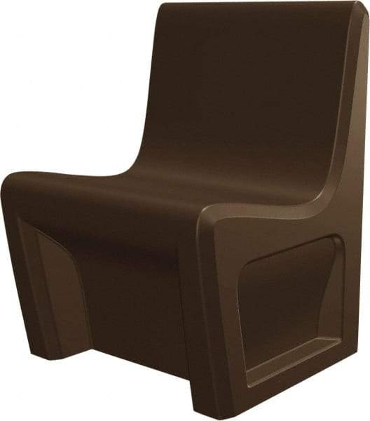 Made in USA - Brown Polyethylene Guest Chair - 24" Wide x 33" High - Eagle Tool & Supply