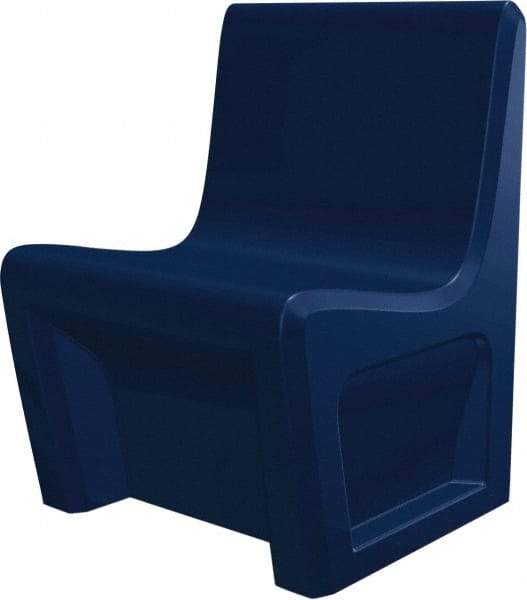 Made in USA - Slate Blue Polyethylene Guest Chair - 24" Wide x 33" High - Eagle Tool & Supply