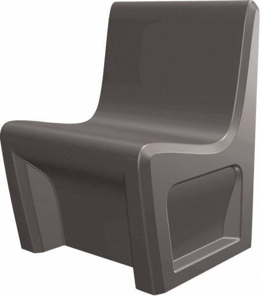 Made in USA - Black Polyethylene Guest Chair - 24" Wide x 33" High - Eagle Tool & Supply