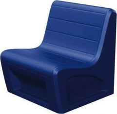 Made in USA - Slate Blue Polyethylene Guest Chair - 31" Wide x 33" High - Eagle Tool & Supply