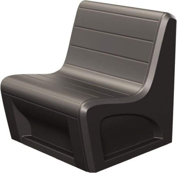 Made in USA - Black Polyethylene Guest Chair - 31" Wide x 33" High - Eagle Tool & Supply