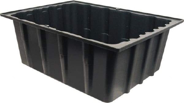 Made in USA - 17-1/4" Deep, Gray Polypropylene Stack & Nest Bin - 8-1/2" High x 23" Wide x 17-1/4" Long - Eagle Tool & Supply