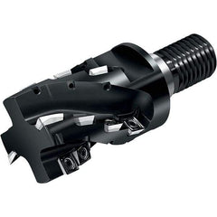 Walter - LDM.08T204R & SDM.06T204 Series M4256, Right Hand Cut, 50mm Head Length, Modular Milling Cutting Unit Head - 32mm Cutting Diam, 37mm Depth of Cut, T28 Insert Size, Through Coolant - Eagle Tool & Supply