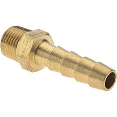 Value Collection - 1/8 NPT Thread Hose Barb x Male NPT Connector - 1/4" ID Hose, Brass - Eagle Tool & Supply