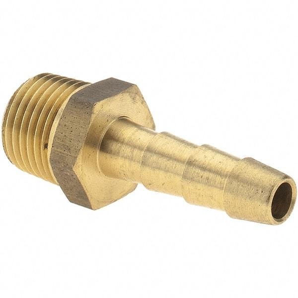 Value Collection - 1/8 NPT Thread Hose Barb x Male NPT Connector - 3/16" ID Hose, Brass - Eagle Tool & Supply