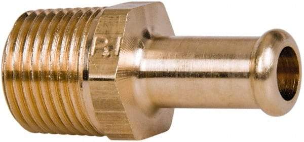 Value Collection - 3/8 NPT Thread Hose Barb x Male NPT Connector - 3/8" ID Hose, Brass - Eagle Tool & Supply