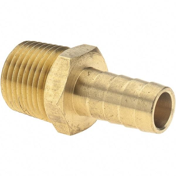 Value Collection - 1/2 NPT Thread Hose Barb x Male NPT Connector - 1/2" ID Hose, Brass - Eagle Tool & Supply