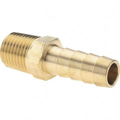 Value Collection - 1/4 NPT Thread Hose Barb x Male NPT Connector - 3/8" ID Hose, Brass - Eagle Tool & Supply