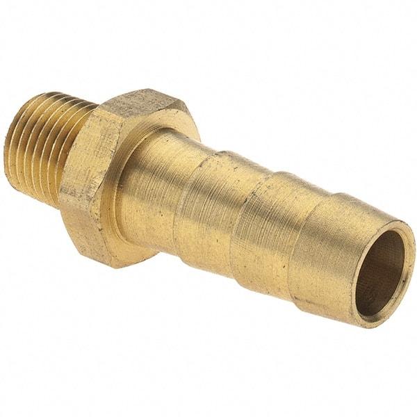 Value Collection - 1/8 NPT Thread Hose Barb x Male NPT Connector - 3/8" ID Hose, Brass - Eagle Tool & Supply