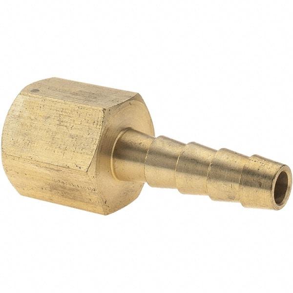 Value Collection - 1/4 NPT Thread Hose Barb x Female NPT Connector - 1/4" ID Hose, Brass - Eagle Tool & Supply