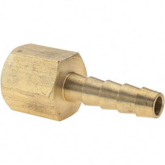 Value Collection - 1/4 NPT Thread Hose Barb x Female NPT Connector - 1/4" ID Hose, Brass - Eagle Tool & Supply