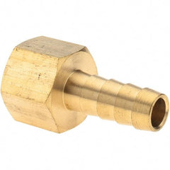 Value Collection - 3/8 NPT Thread Hose Barb x Female NPT Connector - 3/8" ID Hose, Brass - Eagle Tool & Supply