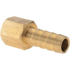 Value Collection - 1/4 NPT Thread Hose Barb x Female NPT Connector - 3/8" ID Hose, Brass - Eagle Tool & Supply