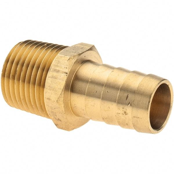 Value Collection - 1/2 NPT Thread Hose Barb x Male NPT Connector - 5/8" ID Hose, Brass - Eagle Tool & Supply