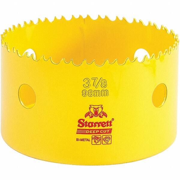 Starrett - 3-7/8" Diam, 2" Cutting Depth, Hole Saw - High Speed Steel Saw, Toothed Edge - Eagle Tool & Supply