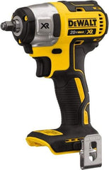 DeWALT - 3/8" Drive 20 Volt Mid-Handle Cordless Impact Wrench & Ratchet - 2,800 RPM, 0 to 3,200 BPM, 150 Ft/Lb Torque, Lithium-Ion Batteries Not Included - Eagle Tool & Supply