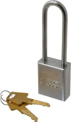 American Lock - 3" Shackle Clearance, Keyed Alike A5102 Padlock - 1/4" Shackle Diam, Steel - Eagle Tool & Supply