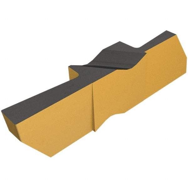 Iscar - 3094INGT Grade IC807, 2.39mm Cutting Width Carbide Grooving Insert - 6.99mm Max Depth of Cut, Left Hand, 0.19mm Corner Radius, TiAlN/TiN Finish - Eagle Tool & Supply