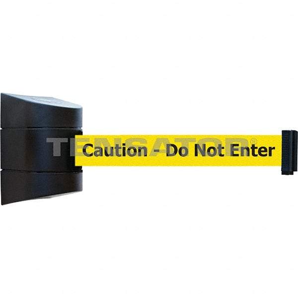 Tensator - 5-1/2" High x 3-1/4" Long x 3-1/4" Wide Magnetic Wall Mount Barrier - Metal, Black Powdercoat Finish, Black, Use with Wall Mount - Eagle Tool & Supply