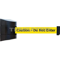 Tensator - 5-1/2" High x 3-1/4" Long x 3-1/4" Wide Magnetic Wall Mount Barrier - Metal, Black Powdercoat Finish, Black, Use with Wall Mount - Eagle Tool & Supply