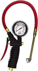 Milton - 0 to 230 psi Dial Dual Head Tire Pressure Gauge - 15' Hose Length - Eagle Tool & Supply