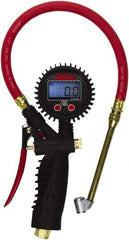 Milton - 0 to 255 psi Digital Dual Head Tire Pressure Gauge - AAA Battery, 15' Hose Length - Eagle Tool & Supply