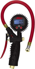 Milton - 0 to 255 psi Digital Ball Foot Tire Pressure Gauge - AAA Battery, 15' Hose Length - Eagle Tool & Supply