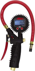 Milton - 0 to 255 psi Digital Straight Tire Pressure Gauge - AAA Battery, 15' Hose Length - Eagle Tool & Supply