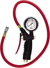 Milton - 0 to 230 psi Dial Kwik Grip Safety Tire Pressure Gauge - 36' Hose Length - Eagle Tool & Supply