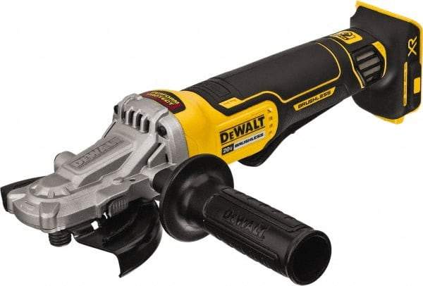 DeWALT - 5" Wheel Diam, 9,000 RPM, Cordless Angle & Disc Grinder - 5/8-11 Spindle, 20 Volts - Eagle Tool & Supply