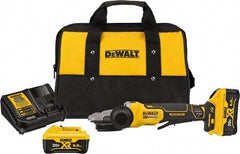 DeWALT - 5" Wheel Diam, 9,000 RPM, Cordless Angle & Disc Grinder - 5/8-11 Spindle, 20 Volts - Eagle Tool & Supply