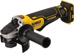 DeWALT - 4-1/2" Wheel Diam, 9,000 RPM, Cordless Angle & Disc Grinder - 5/8-11 Spindle, 20 Volts - Eagle Tool & Supply