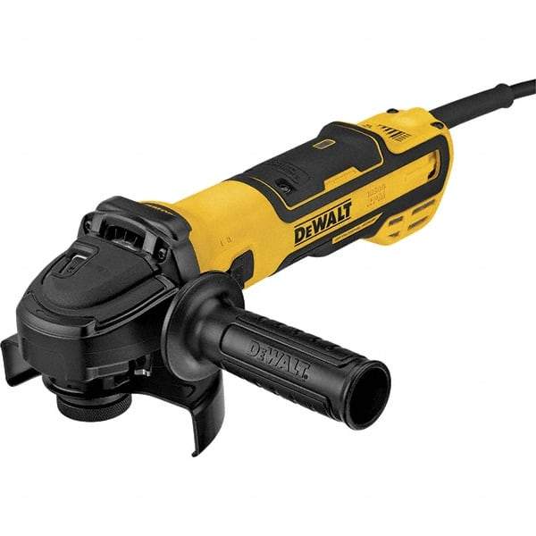 DeWALT - 5" Wheel Diam, 10,500 RPM, Corded Angle & Disc Grinder - 5/8-11 Spindle, 13 Amps - Eagle Tool & Supply